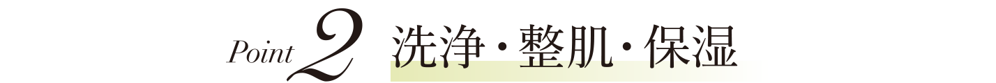 洗浄・整肌・保湿